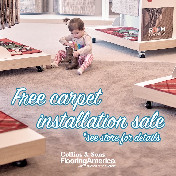 Free carpet installation sale